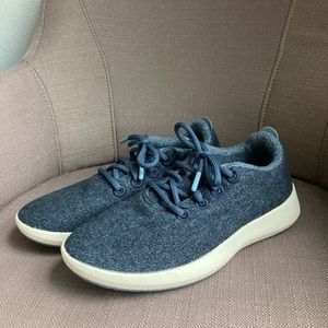 Allbirds Wool Runner Blue Sneaker Shoes 9